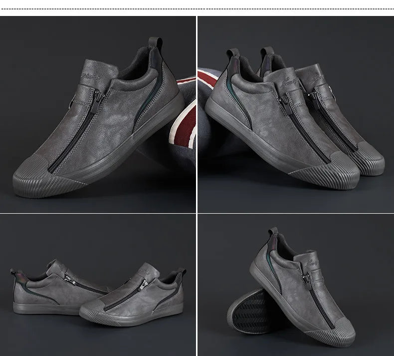 2023 neue Herbst männer Trendy Turnschuhe Leder Weiche Sohle Männer Schuhe Größe 38-44