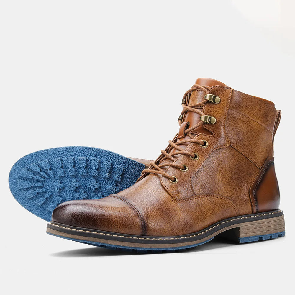 Herren Leder Stiefeletten Klassische Markenstiefel
