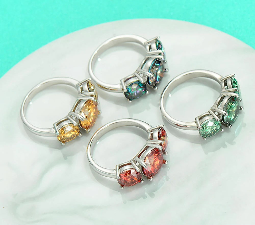 Moissanit Verlobungsring Silber