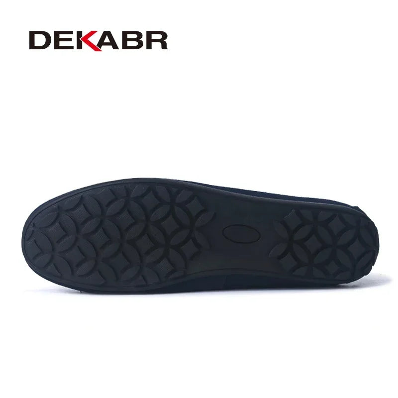 DEKABR Marke Mode Sommer Stil Weiche Slipper Aus Echtem Leder Hohe Qualität Flache Beiläufige Schuhe Atmungsaktive Männer Wohnungen Fahren Schuhe
