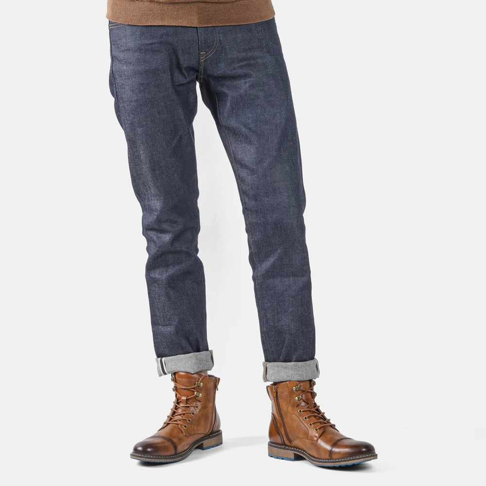 Herren Lederstiefel – Bequeme Modische Frühlingsstiefeletten