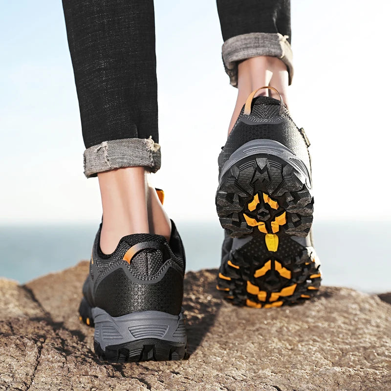 HIKEUP Atmungsaktive Dämpfung Rutschfeste Turnschuhe Herren Wanderschuhe Laufen Trekking Turnschuhe Outdoor Bergsportschuhe für Männer