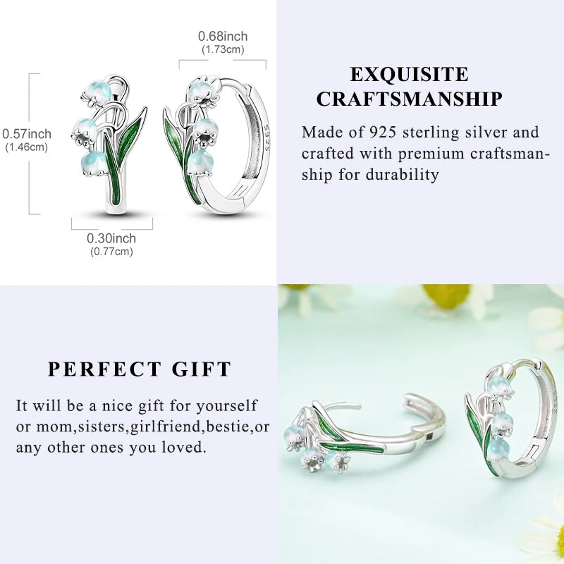 2025 neue 925 Sterling Silber Creolen Blumen Zirkon Tropfen Ohrringe Stud Für Frau Feine Geburtstag Hochzeit Schmuck Geschenke