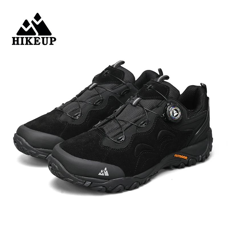 HIKEUP-Lederschuhe für Herren, Outdoor-Wanderschuhe, Touristentreckingsneaker, Bergsteigen, Trail-Joggingschuhe, Spannschloss