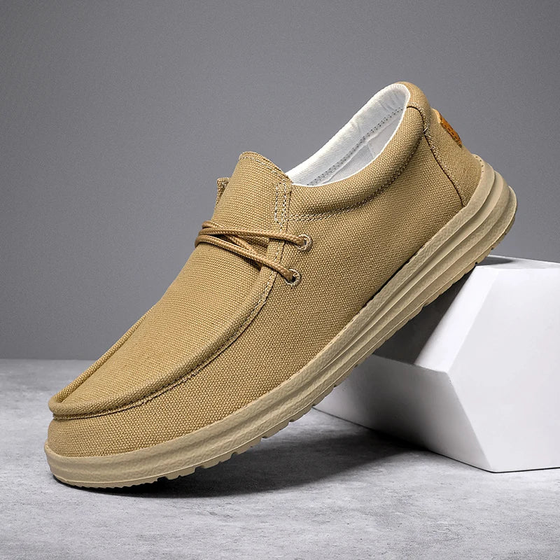 2025 neue männer Turnschuhe Sommer Atmungsaktive Männer Laufschuhe Stoff Licht Keine-Rutsch Komfortable Outdoor Walking Schuhe Loafer