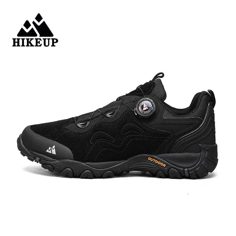 HIKEUP-Lederschuhe für Herren, Outdoor-Wanderschuhe, Touristentreckingsneaker, Bergsteigen, Trail-Joggingschuhe, Spannschloss