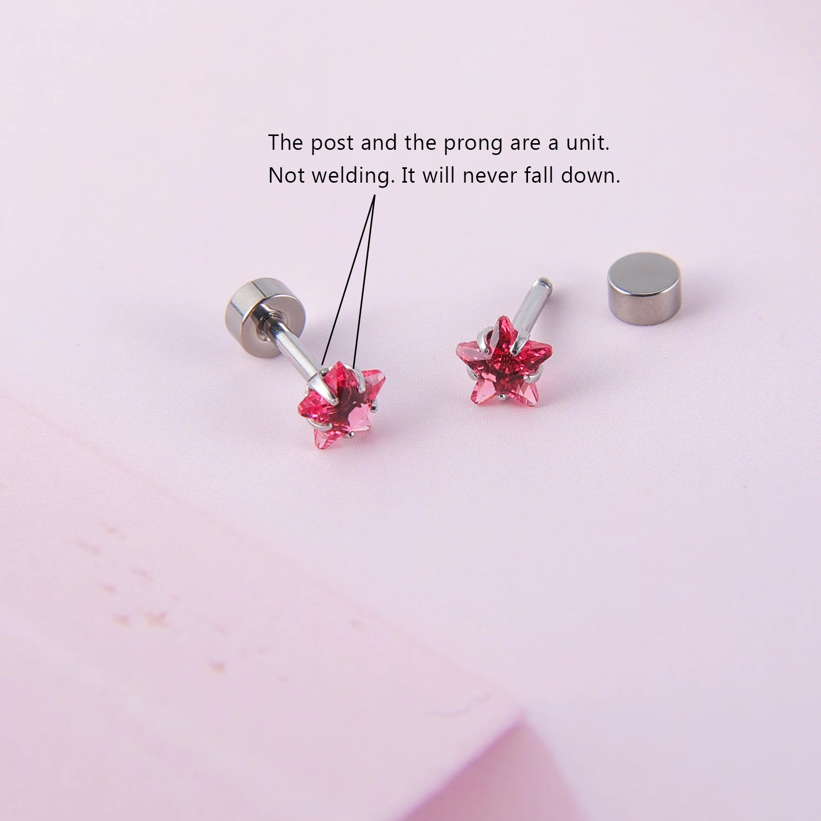 12-teiliges Ohrstecker-Set aus chirurgischem Edelstahl mit Knorpel-Helix-Ohrstecker, flache Rückseite, Schraubstern-CZ-Brithstone-Ohrringe für Frauen und Mädchen