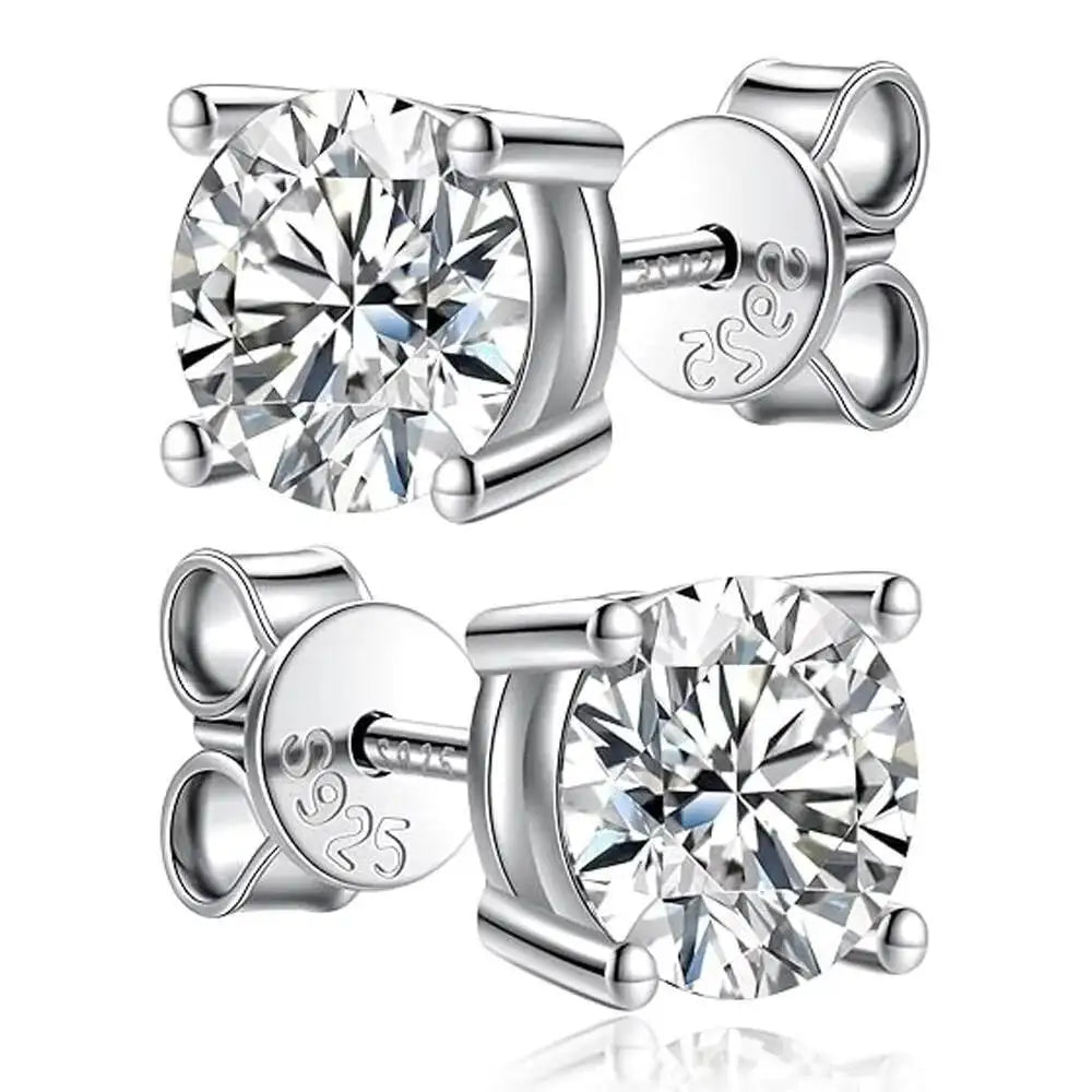 TY 2,0 ct Moissanit Ohrringe Für Frauen Lab Grown Dia Ohr Studs Sterling Sier Edlen Schmuck Geschenk S925 Sterling Silber Ohrringe