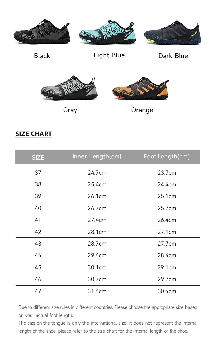 HOBIBEAR Barfußschuhe mit breiter Zehenpartie für Unisex, Kunstleder, Outdoor-Walking-Sneaker, Zero Drop, minimalistische Schuhe mit elastischem Band