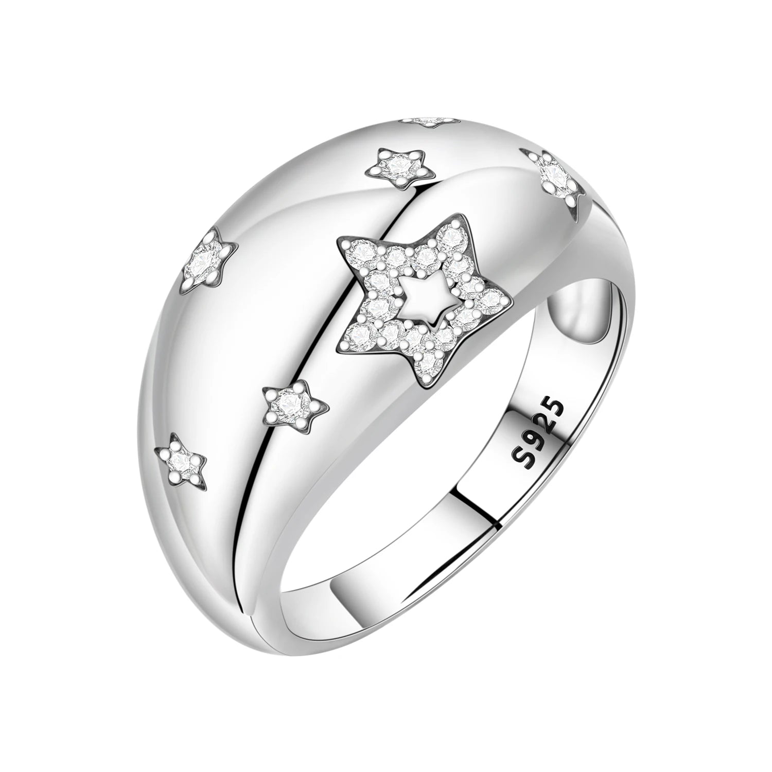 Zirkon Sternring Silber