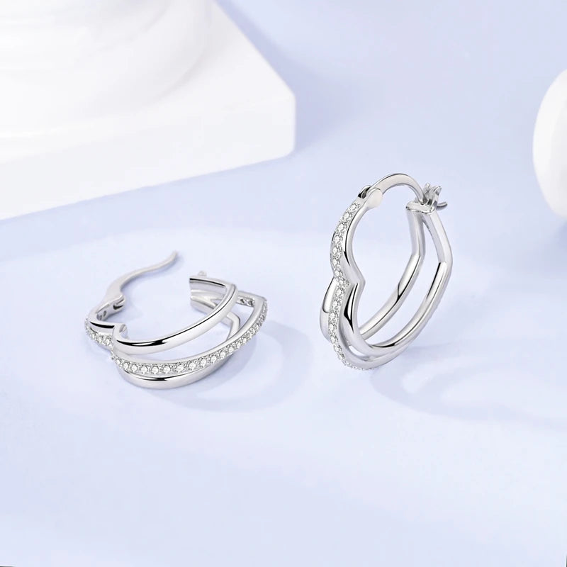 2025 neue 925 Sterling Silber Creolen Blumen Zirkon Tropfen Ohrringe Stud Für Frau Feine Geburtstag Hochzeit Schmuck Geschenke