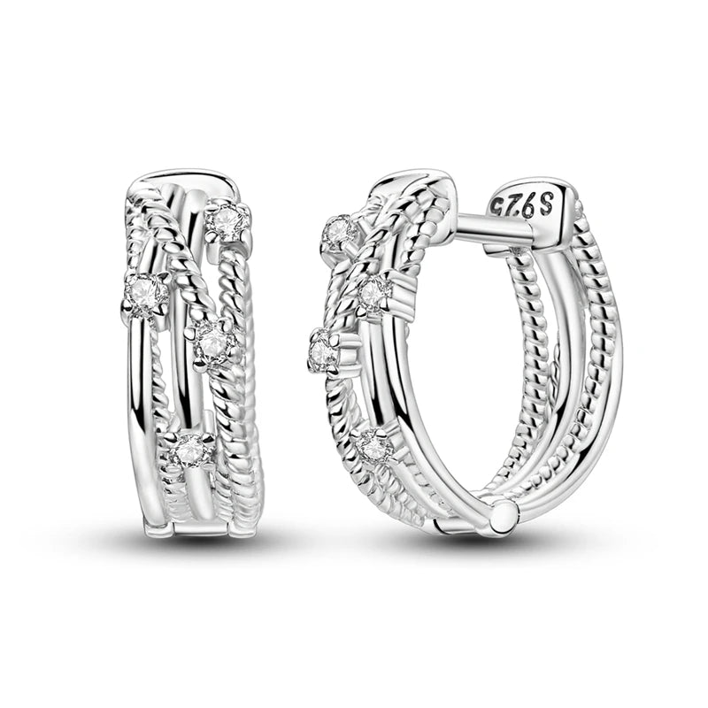 2025 neue 925 Sterling Silber Creolen Blumen Zirkon Tropfen Ohrringe Stud Für Frau Feine Geburtstag Hochzeit Schmuck Geschenke