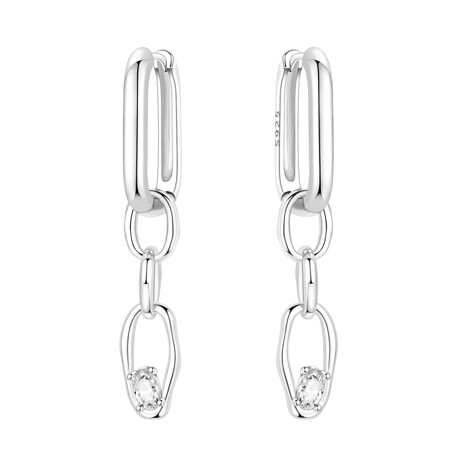 Heißer Verkauf 925 Sterling Silber Klassische Multi Ring Ohrringe Serie Tropfen Ohrringe Für Frauen Party Feines Geschenk Elegante Geburtstag Schmuck