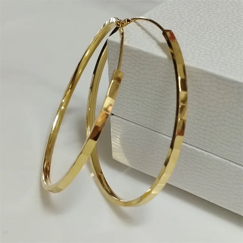 Somilia Creolen aus 925er-Sterlingsilber, modisch, Innendurchmesser 30, 40, 50, 60 mm, für Damen, Persönlichkeitsschmuck