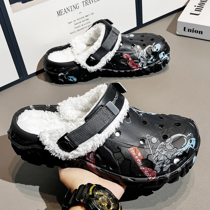 Herren Winter-Hausschuhe Plüsch & Rutschfest