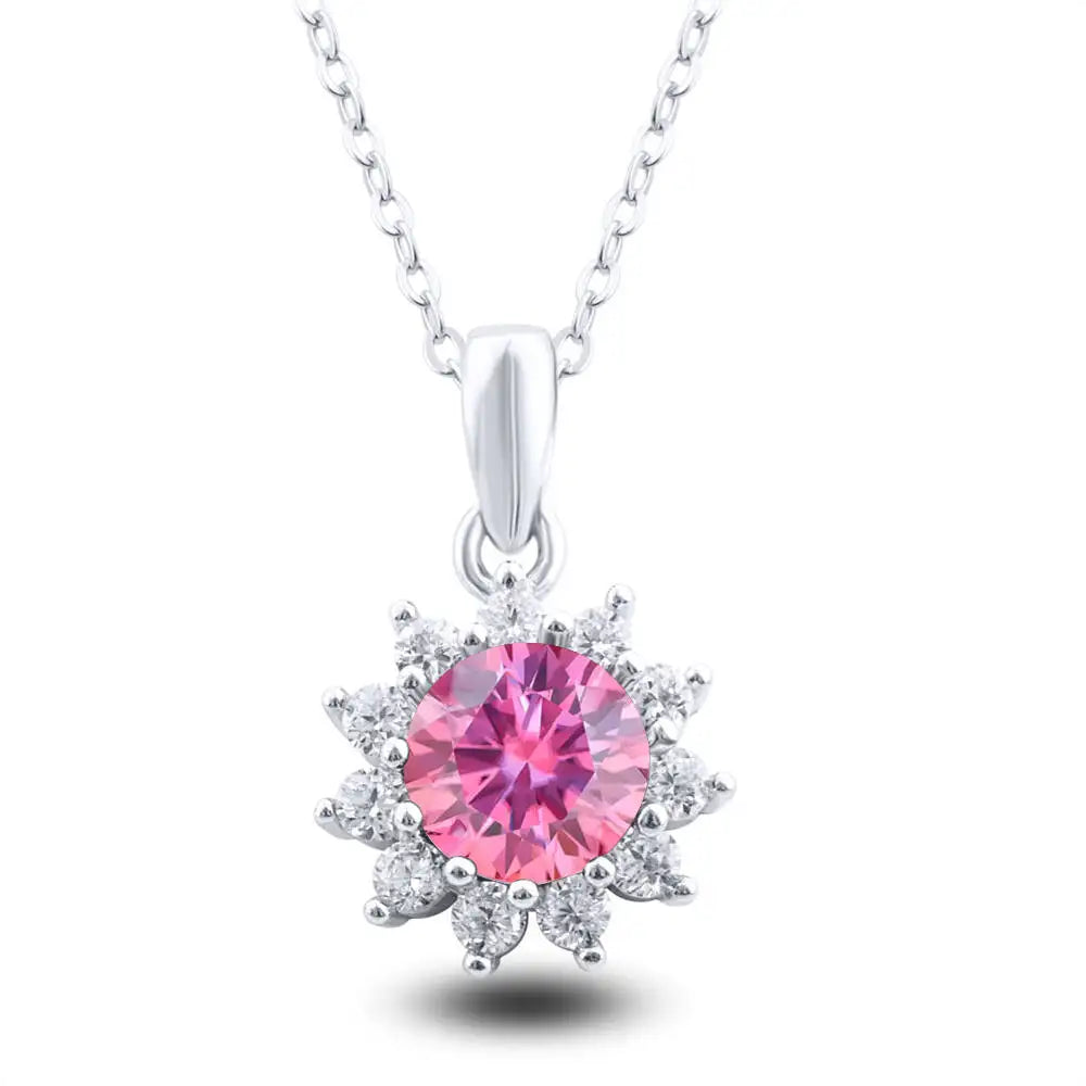 Echte 2,8 Karat blaugrüne Farbe Moissan ite Anhänger Halskette für Frauen s925 Silber Labor Diamant kette Halsketten edlen Schmuck