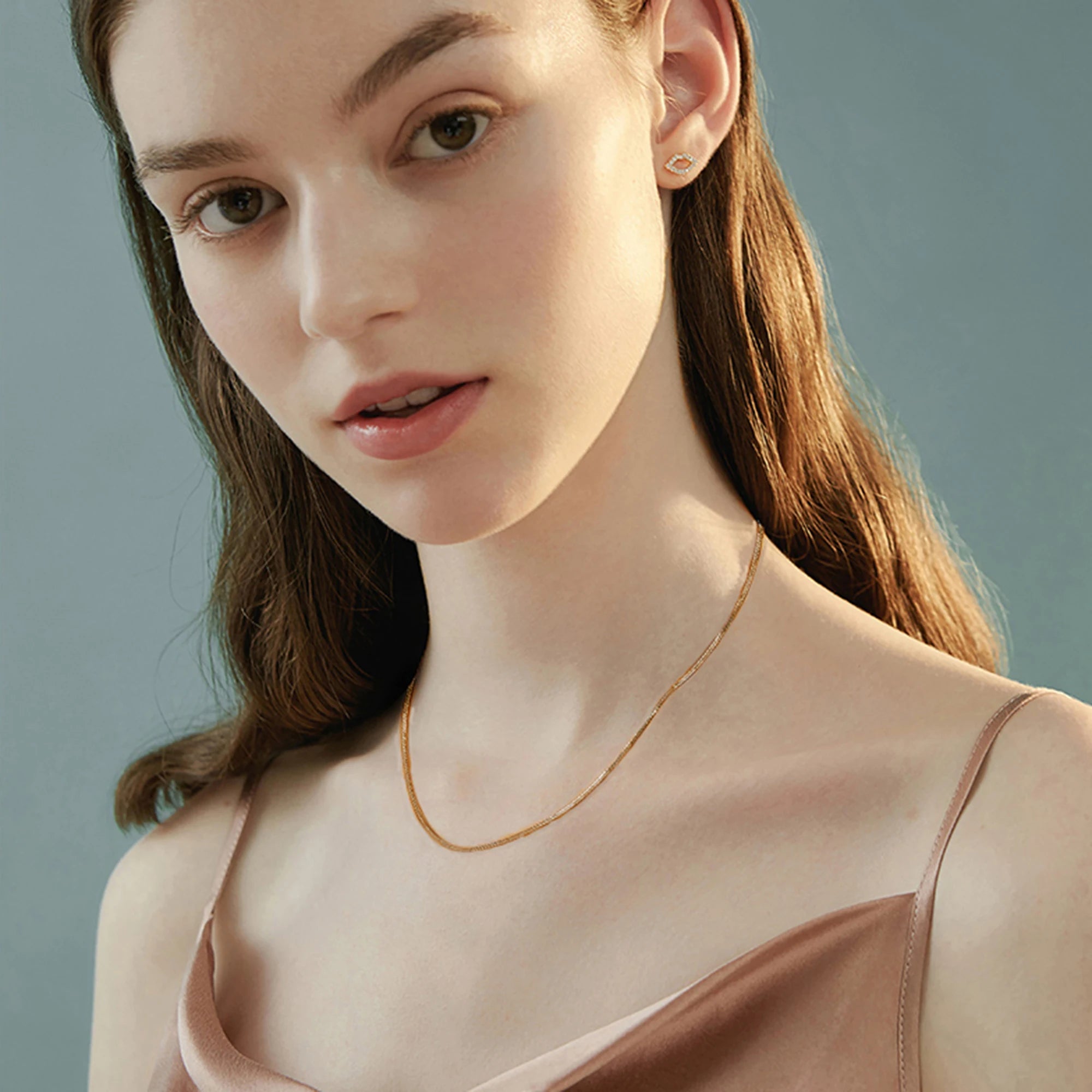 Effie Queen 100 % 925 Sterling Silber italienische 1,2 mm Chopin-Kette für Damen, modisch, 40–60 cm, Basic-Halskette, Schmuck SC53