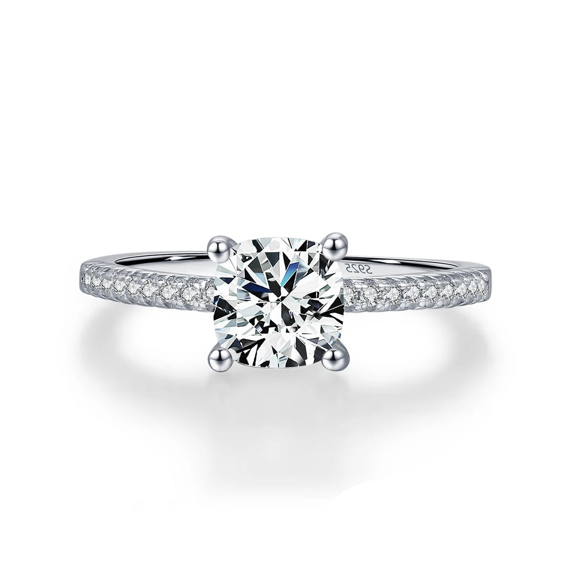 Eleganter S925 Moissanit-Ring