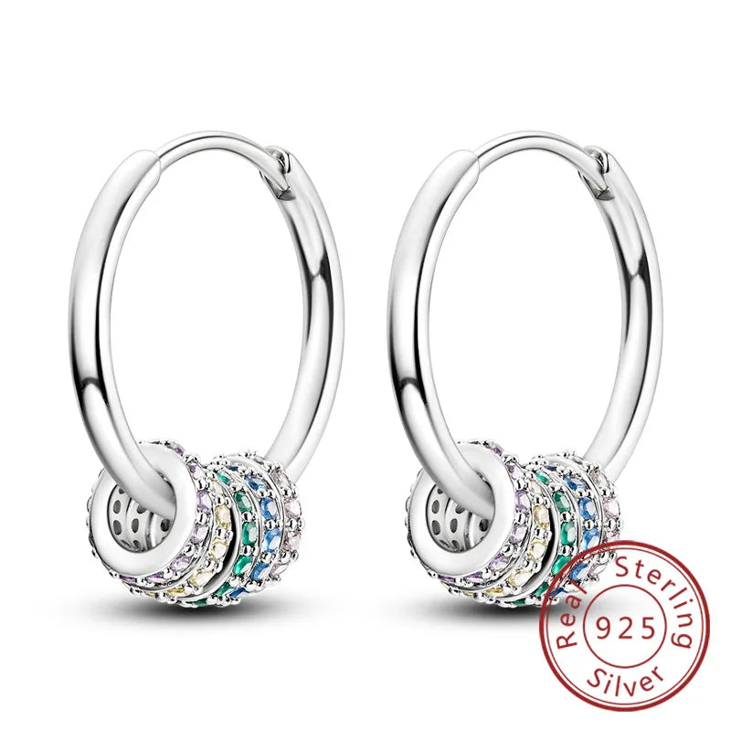 Damen-Ohrringe, 925er-Sterlingsilber, Creolen, Herz, Zirkon, Stern-Tropfenohrringe für Damen, Mode, Party, Geburtstag, Schmuck, Geschenke