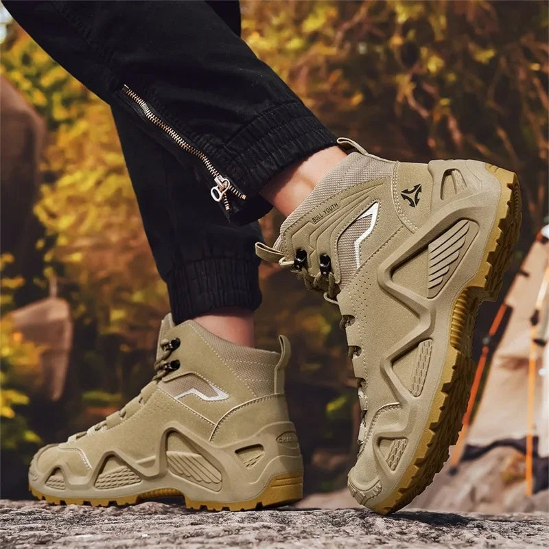 Herren Taktische Stiefel mit Riemen für Outdoor und Motorrad