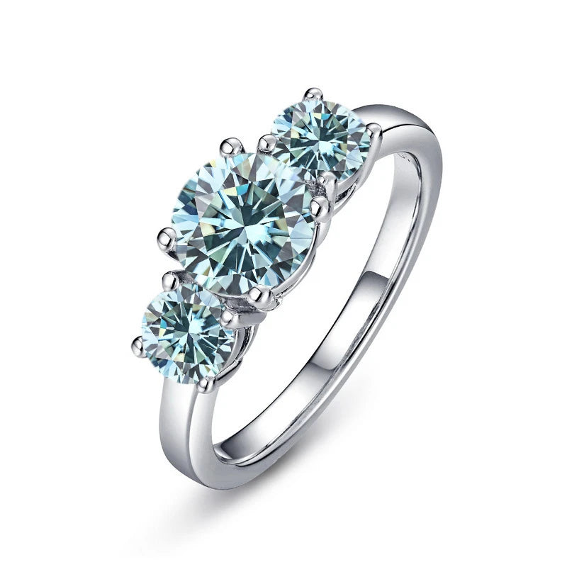 Moissanit Verlobungsring Silber