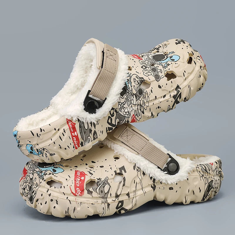 Herren Winter-Hausschuhe Plüsch & Rutschfest