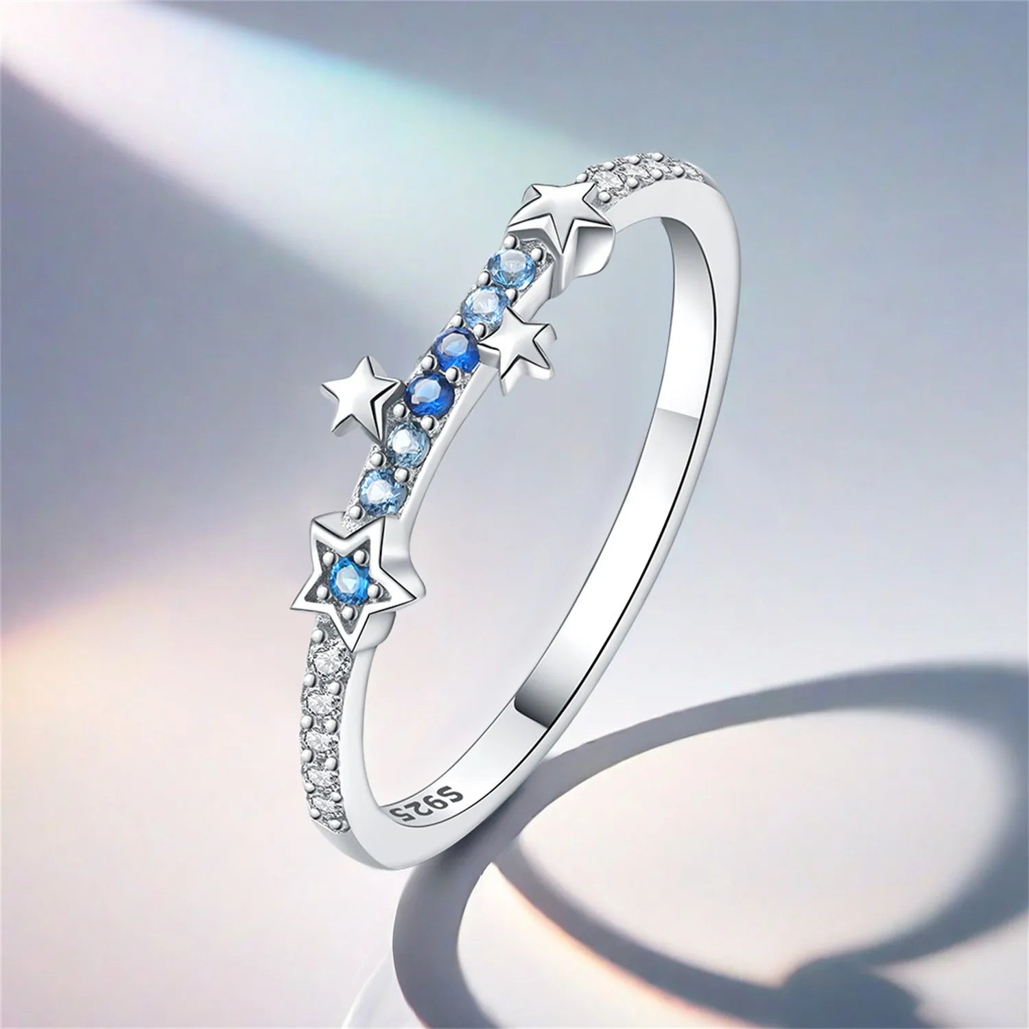 Zirkon Sternring Silber