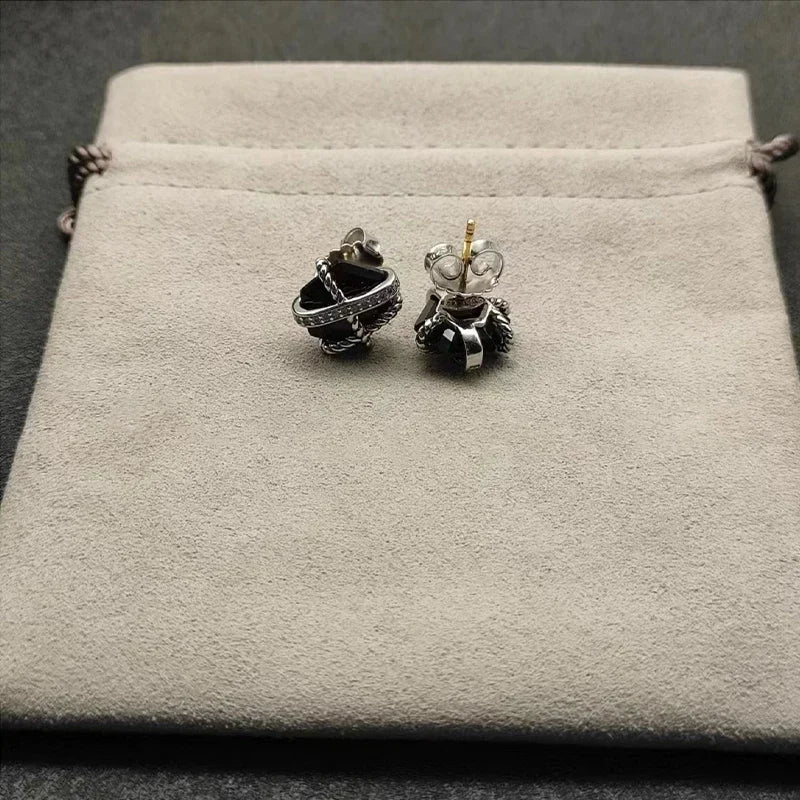 Hochwertige, modische, klassische Dy-Ohrstecker aus 925er Silber für den täglichen Gebrauch