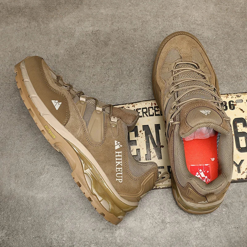 HIKEUP Rutschfeste, verschleißfeste Outdoor-Wanderschuhe, atmungsaktiv, spritzwassergeschützt, Klettern, Herren-Sneaker, Trekking, Tourismus, Bergschuhe