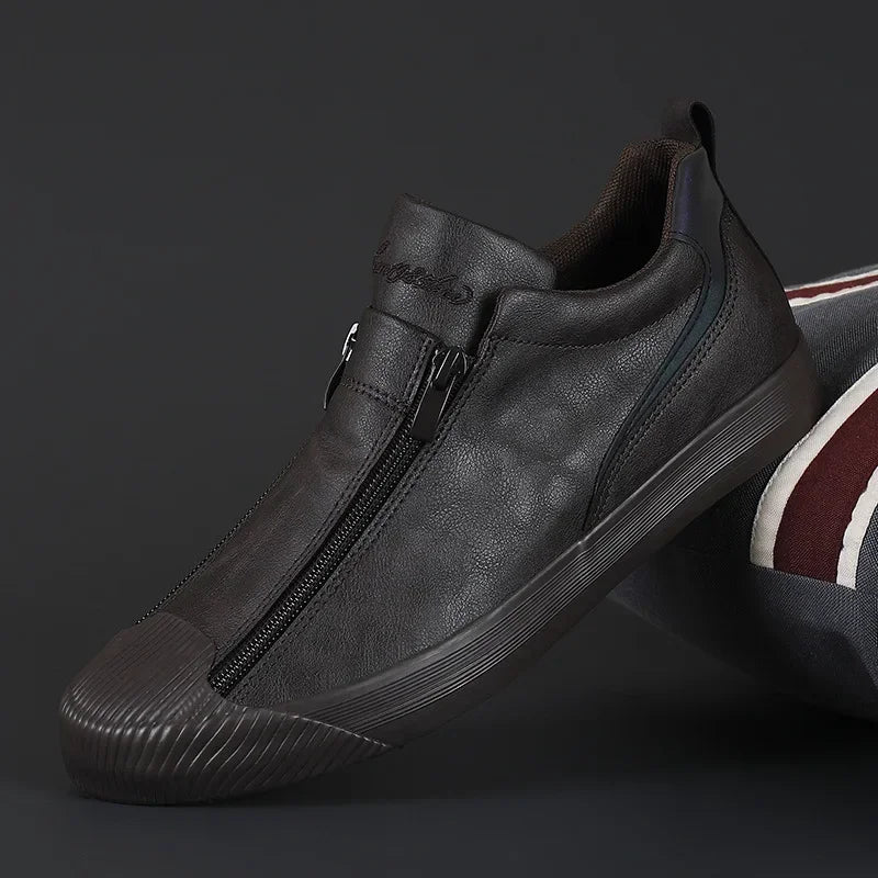 2023 neue Herbst männer Trendy Turnschuhe Leder Weiche Sohle Männer Schuhe Größe 38-44