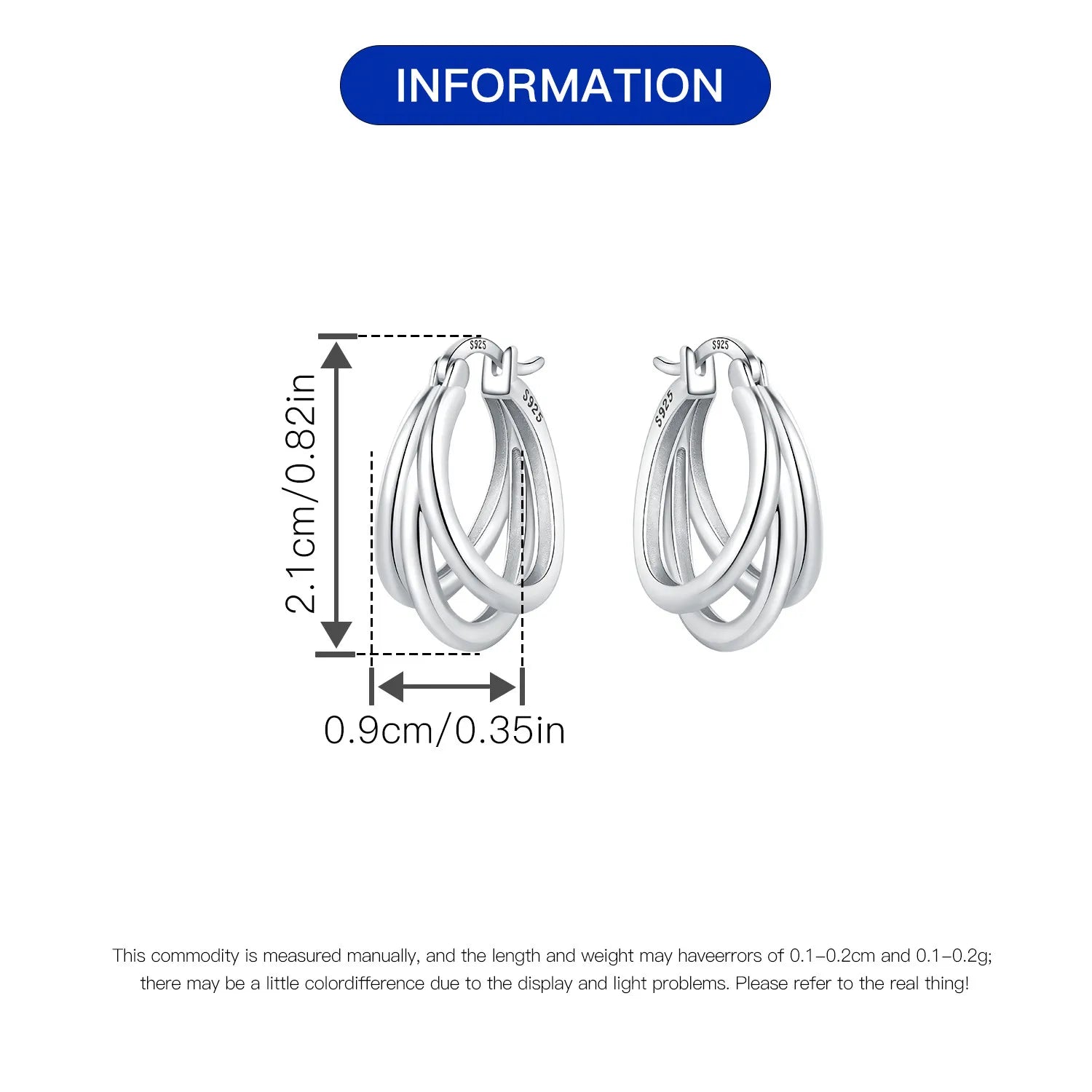 Heißer Verkauf 925 Sterling Silber Klassische Multi Ring Ohrringe Serie Tropfen Ohrringe Für Frauen Party Feines Geschenk Elegante Geburtstag Schmuck