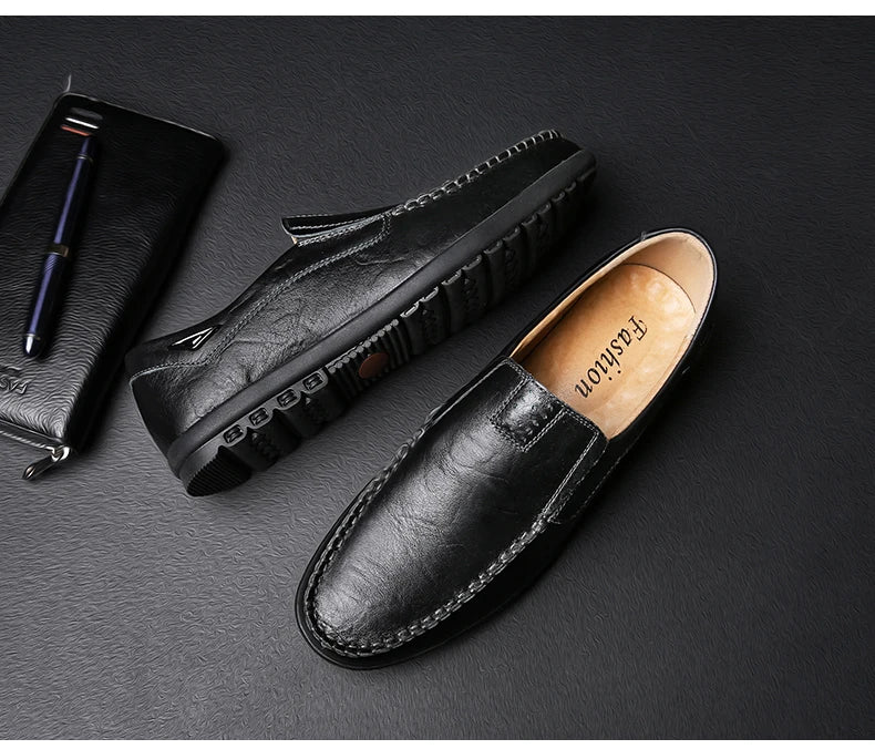 Herren Leder Loafer