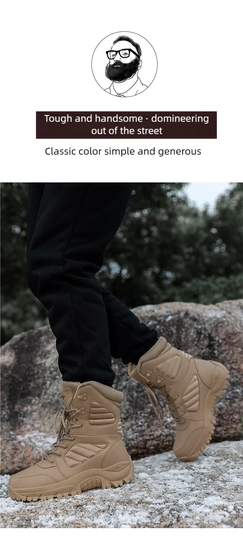 Herren High-Top Schneestiefel