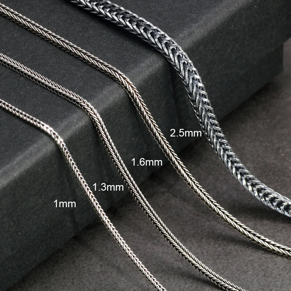 925er Sterling Silber Fuchsschwanz-Halskette – unisex