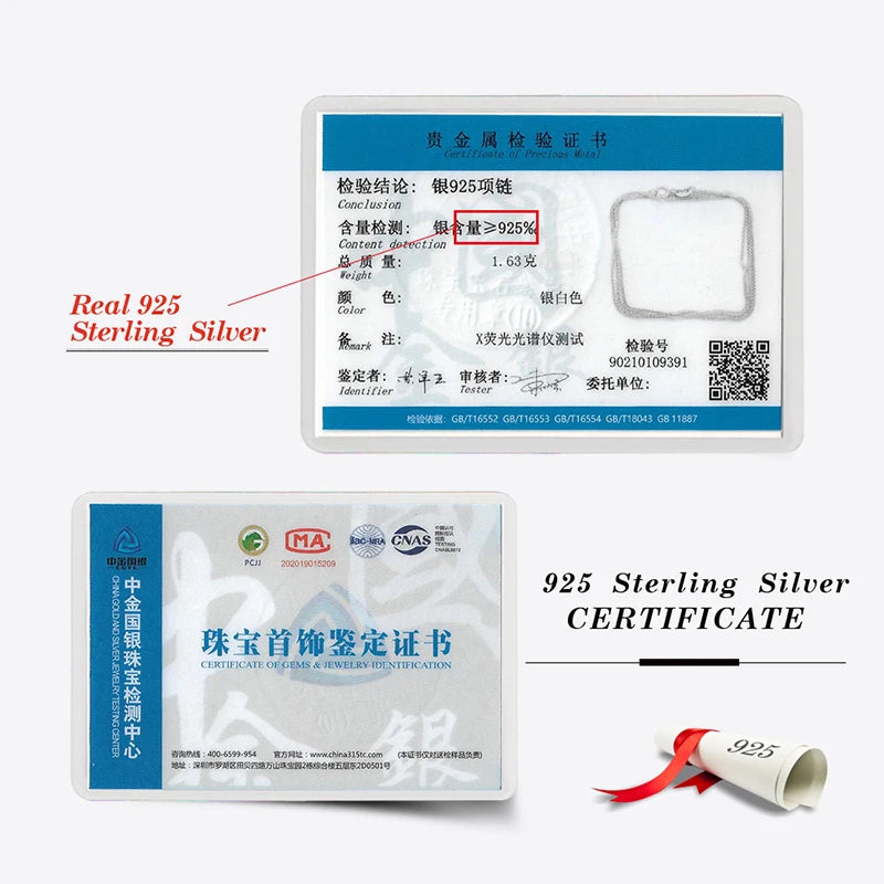 ORSA JEWELS Chopin-Kette aus echtem 925er-Sterlingsilber, minimalistischer Stil, 925-Chopin-Kette, 40–60 cm, SC53