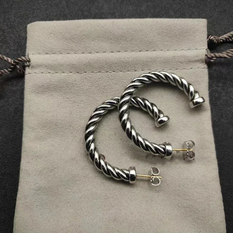 Hochwertige, modische, klassische Dy-Ohrstecker aus 925er Silber für den täglichen Gebrauch