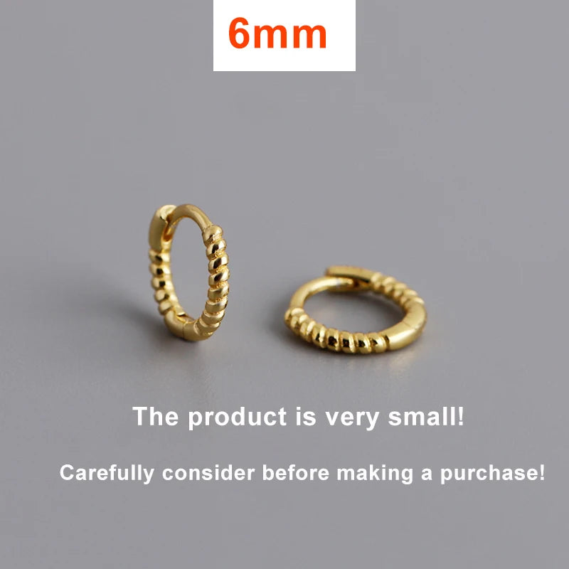 INZATT Echt 925 Sterling Silber Twisted Rope Form 18 Karat Creolen für Frauen Klassischen Feinen Schmuck Geometrische Zubehör