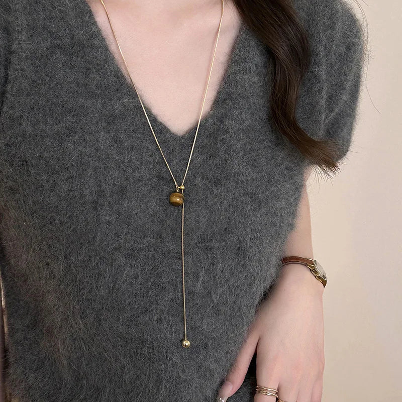 Halskette aus 925er-Sterlingsilber, schwarze Perlen, quadratisch, unregelmäßig, Punk, geometrisch, für Frauen und Mädchen, Schmuck, Geschenk, Dropshipping, Großhandel