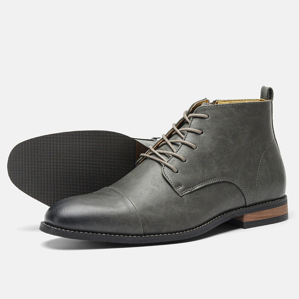 Herren Leder Stiefeletten – Bequeme Modemarke Knöchelstiefel