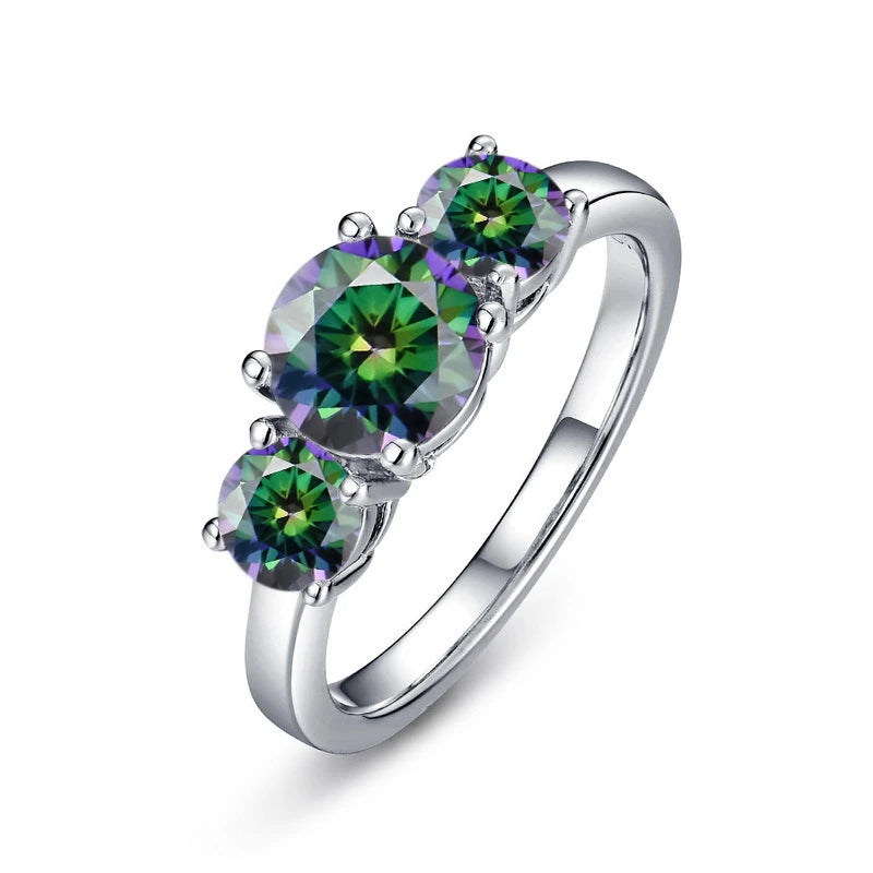 Moissanit Verlobungsring Silber