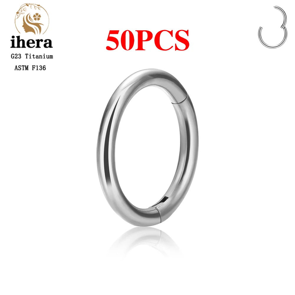 10/50PCS G23 Titan Nasenring Für Frauen Piercing Schmuck Runde Ohrring Hoop 16/18/20G Ohr Tragus Knorpel Helix Körper Schmuck
