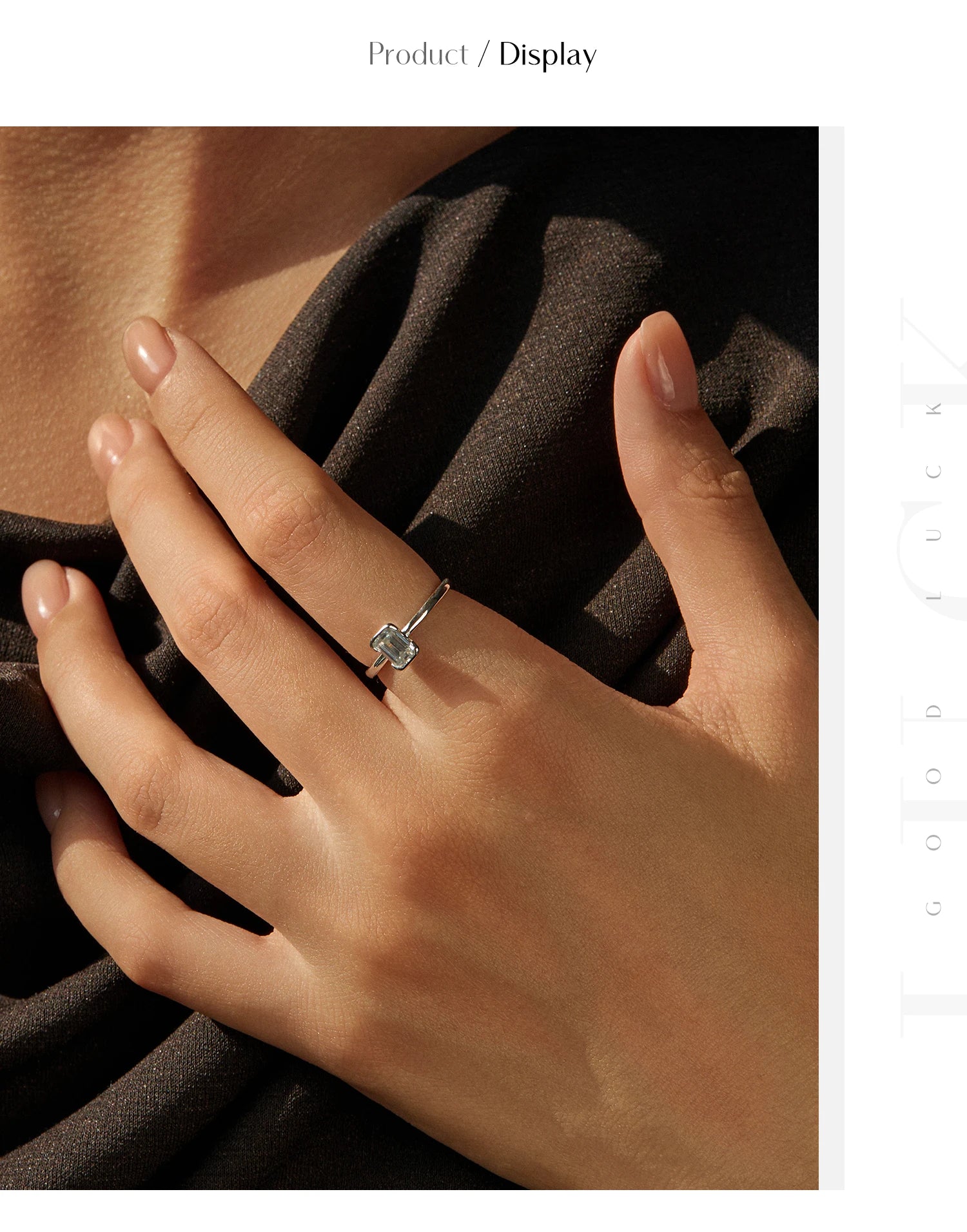 Moissanit Smaragdschliff Ring