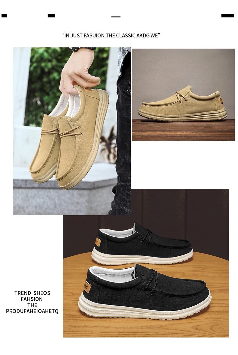 2025 neue männer Turnschuhe Sommer Atmungsaktive Männer Laufschuhe Stoff Licht Keine-Rutsch Komfortable Outdoor Walking Schuhe Loafer