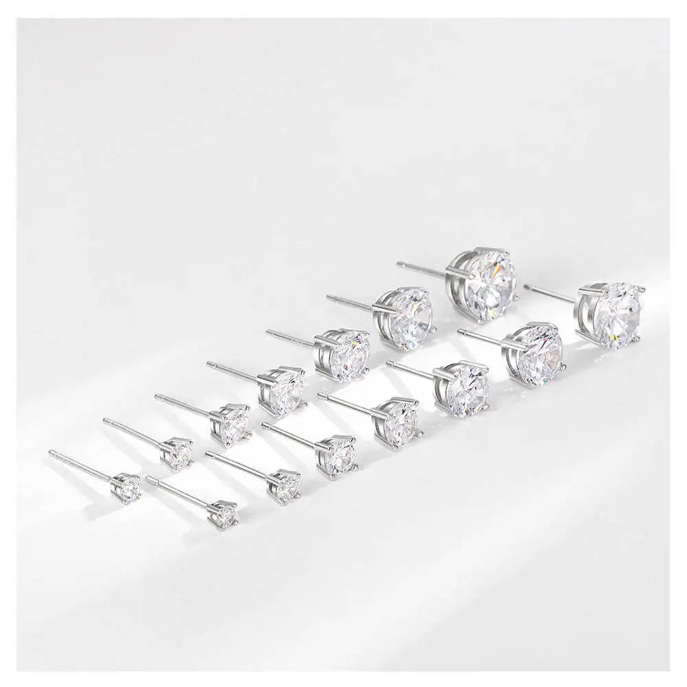TY 2,0 ct Moissanit Ohrringe Für Frauen Lab Grown Dia Ohr Studs Sterling Sier Edlen Schmuck Geschenk S925 Sterling Silber Ohrringe