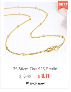 35–90 cm 1 mm 925 Sterling Silber Gold Farbe Fuchsschwanz Chopin Kette Halskette Frauen Mädchen Italien Schmuck Kolye Collane Collier Ketting