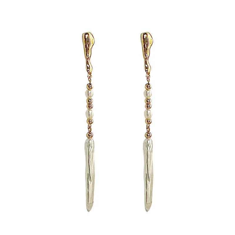 Neue Ankunft 100% Natürliche Süßwasser Perle 14K Gold Gefüllt Damen Quasten Stud Ohrringe Schmuck Für Frauen Anti Allergie