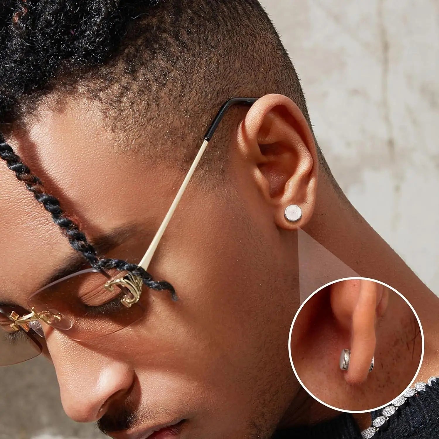 Magnetische CZ Ohrstecker Frauen Männer