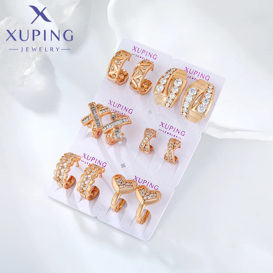 Goldfarbene Huggie-Ohrringe