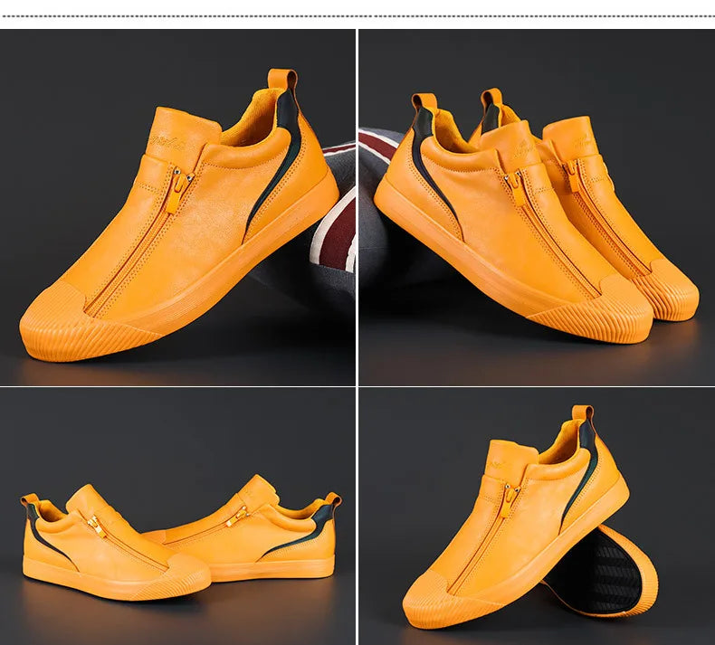 2023 neue Herbst männer Trendy Turnschuhe Leder Weiche Sohle Männer Schuhe Größe 38-44
