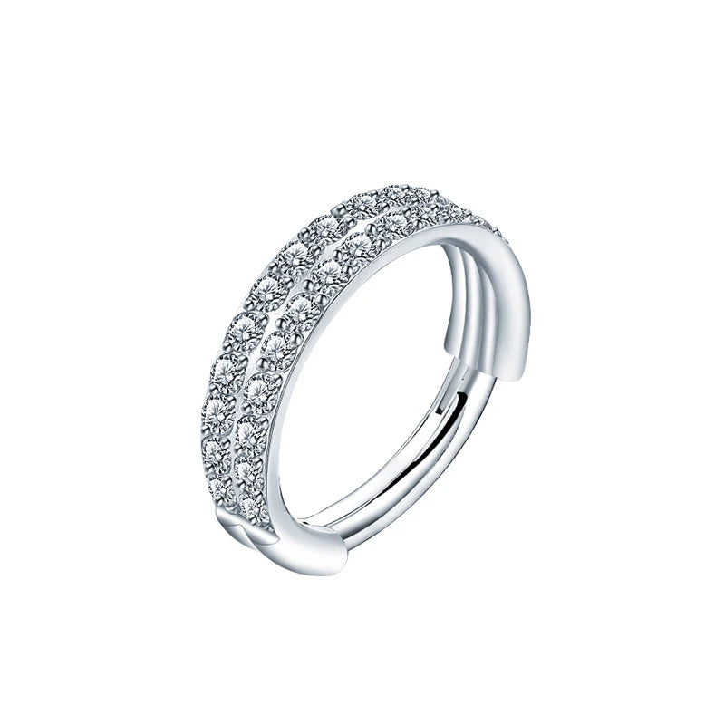 ASTM F136 Titan Antiallergisch Septum Piercing Nasenring Tragus Knorpel Ohrring Lip Stud Zirkon Clicker Hoop Körperschmuck 16G